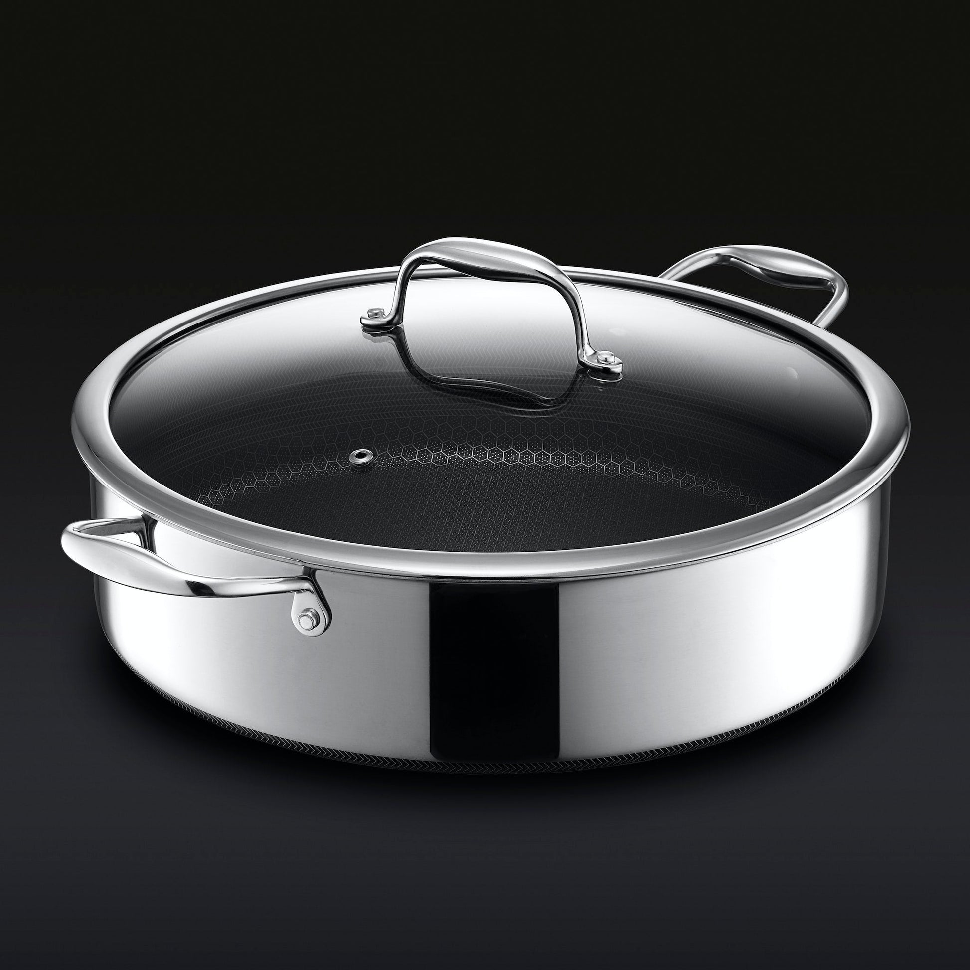 Hybrid Deep Sauté Pan/Chicken Fryer with Lid, 7-Qt